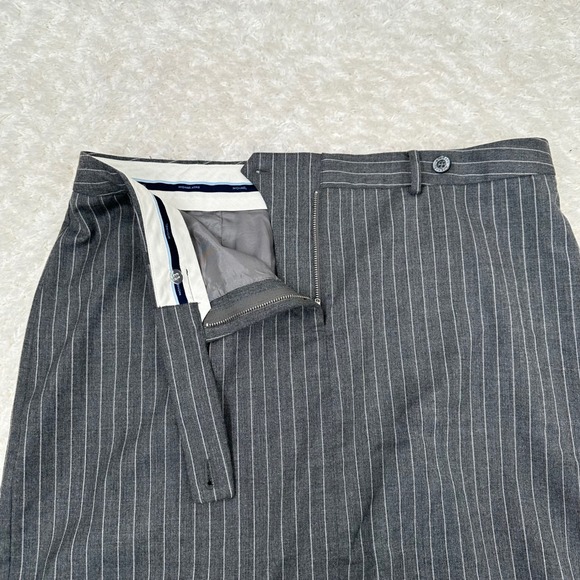 Michael Kors Women's 16 Gray Striped Pencil Skirt Office Wool Blend Academia - Picture 5 of 13